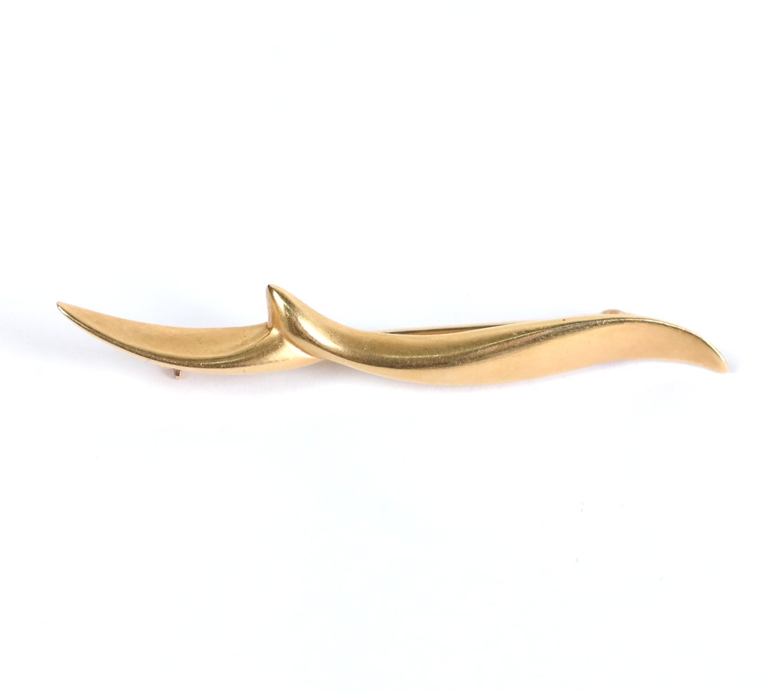 Angela Cummings 18K Gold Wave Pin (1 of 4)