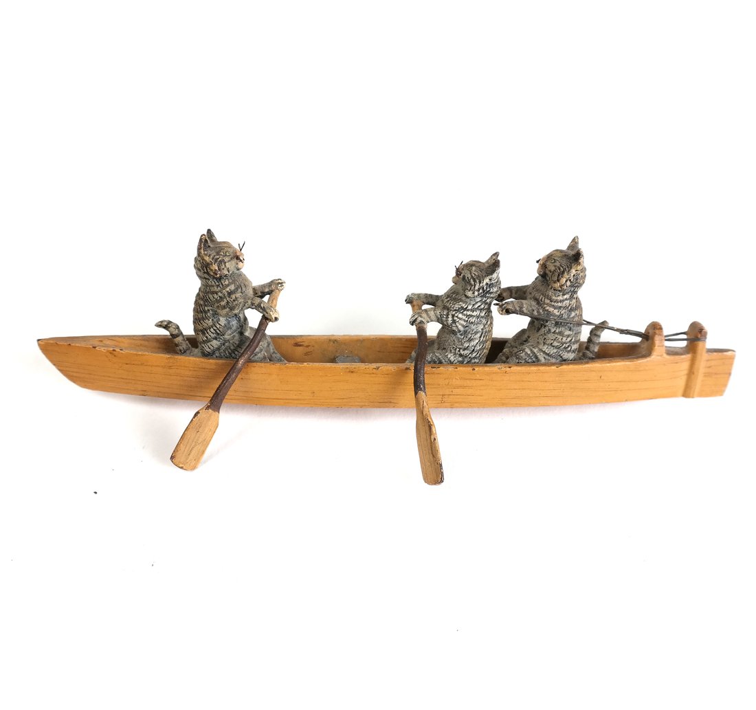 Austrian Bronze, 3 Cats on a Boat (1 of 6)
