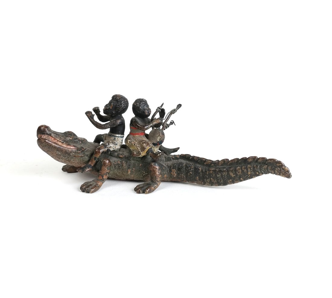 Austrian Cold Painted Alligator with Nubians (1 of 7)