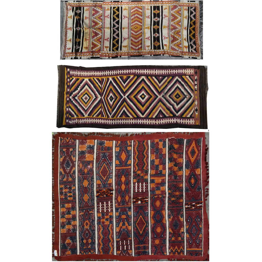Three Rugs, One Flat Weave with 2 Other (1 of 8)