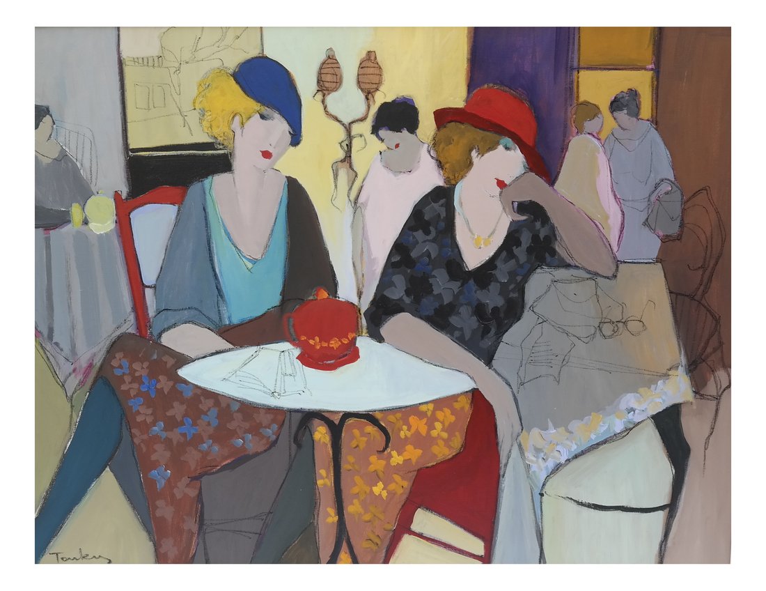 Itzchak Tarkay - Two Seated Ladies (1 of 6)