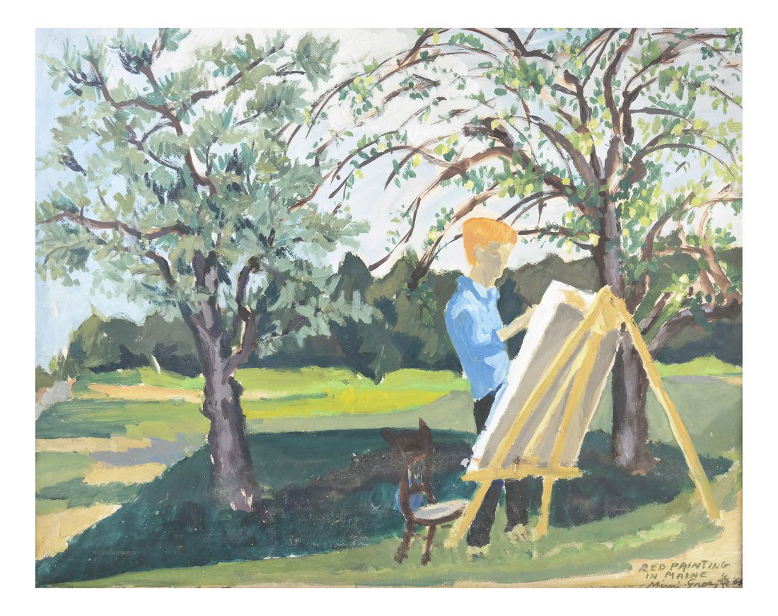 Mimi Gross - Red Painting in Maine (1 of 8)