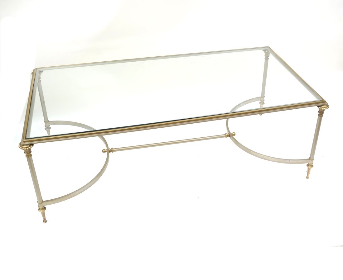 Modern Brass and Glass Cocktail Table (1 of 6)