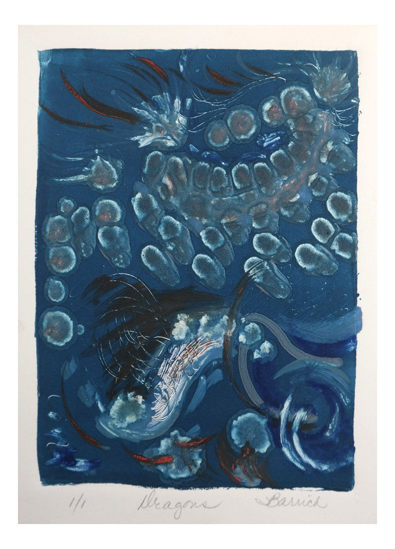 Barrick "Dragons" Abstract Monoprint (1 of 5)