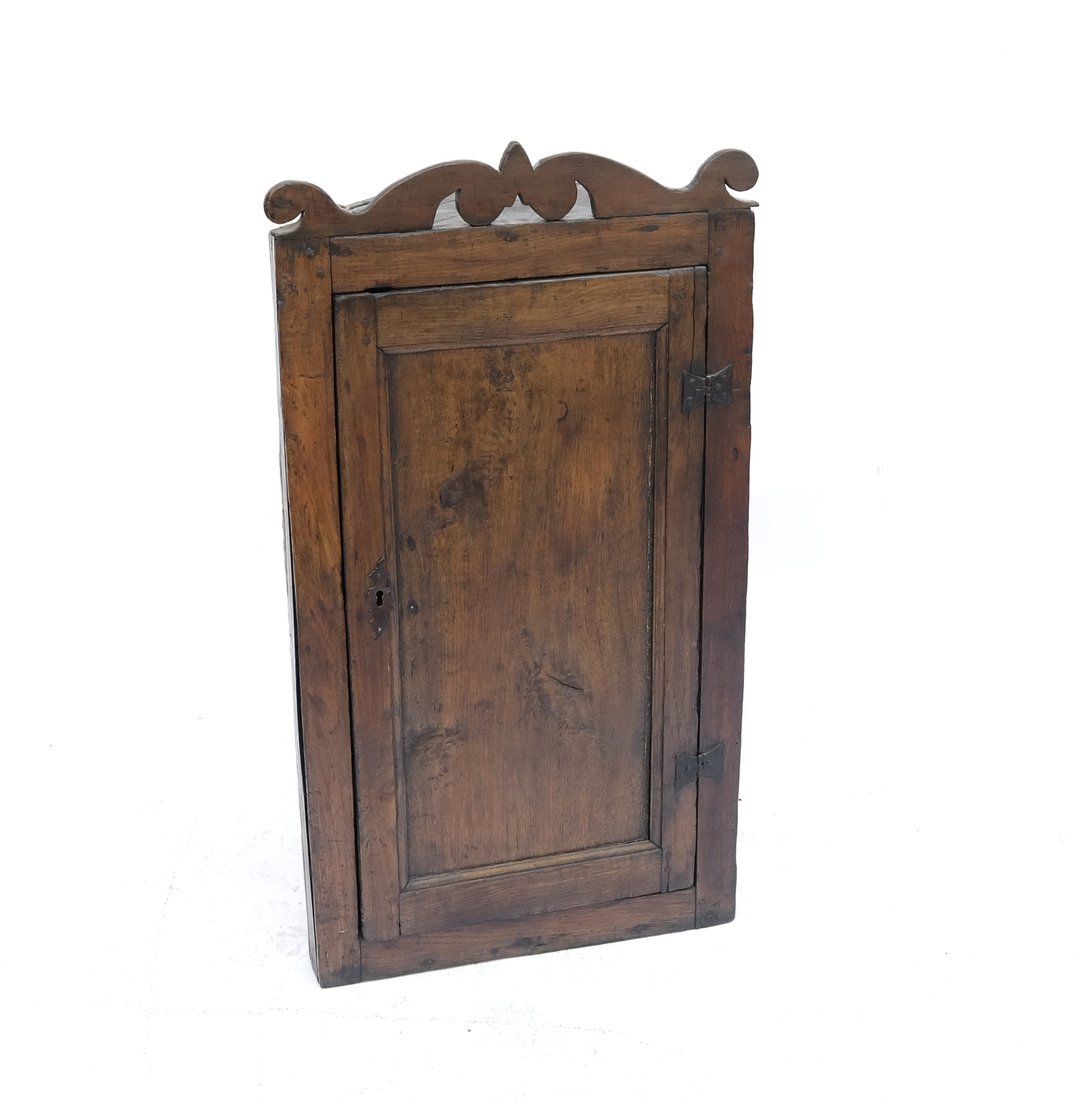 Antique English Hanging Oak Cabinet (1 of 9)