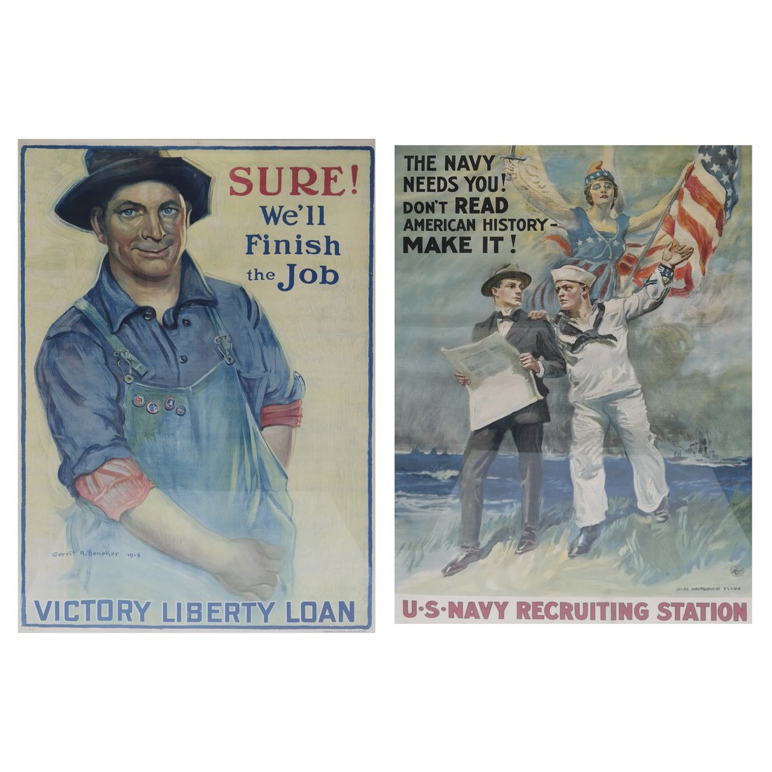 Two Framed Off-Set Lithographs (1 of 9)