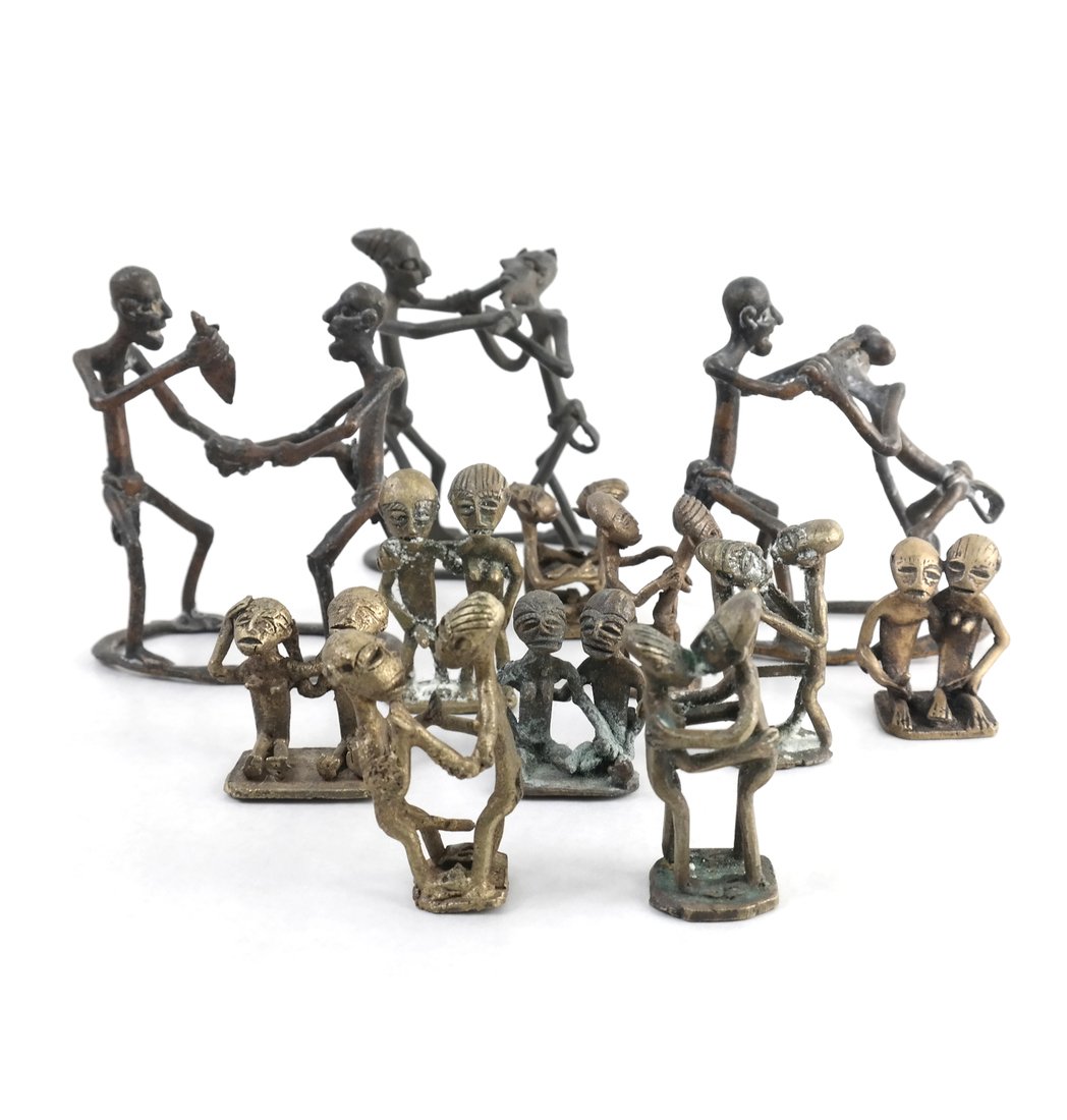 Group of 12 African Bronze Figurines (1 of 7)