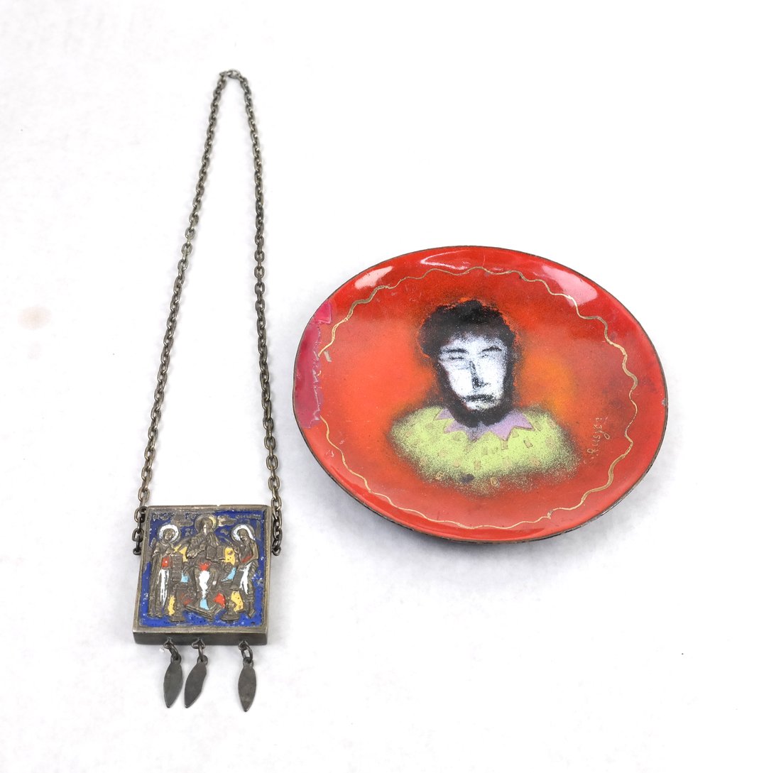 2 Limoges Type Enamel Articles (1 of 6)