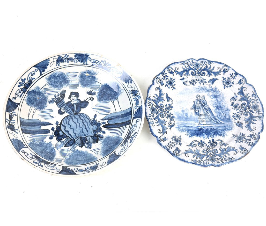 Two Dutch Delft Blue and White Dishes (1 of 9)