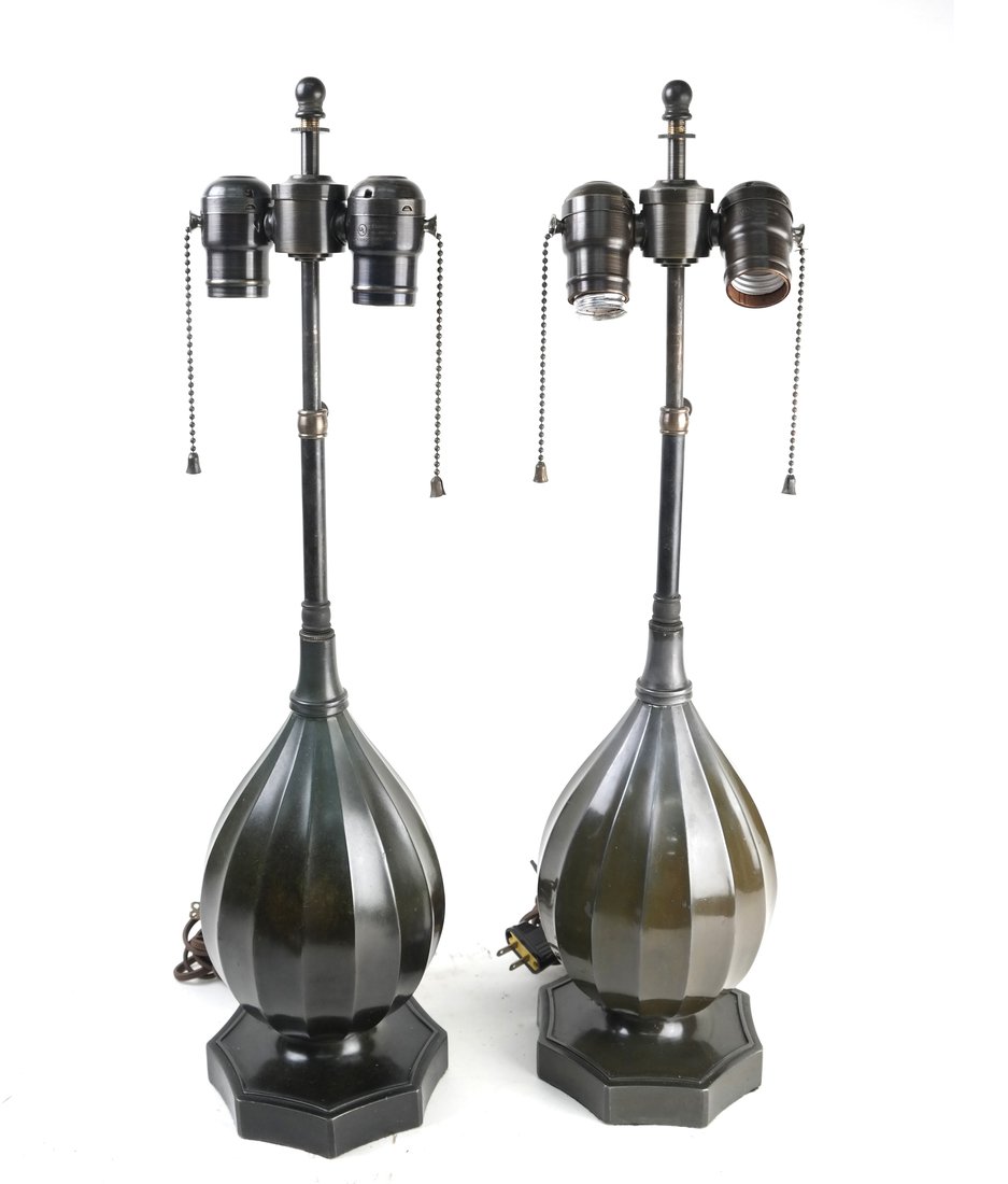 A Pair of Bronze Table Lamps (1 of 5)