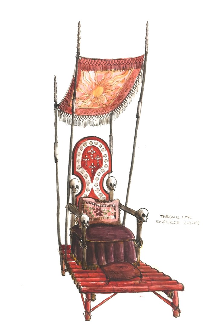 "The Emperor Jones Throne" Work on Paper (1 of 4)