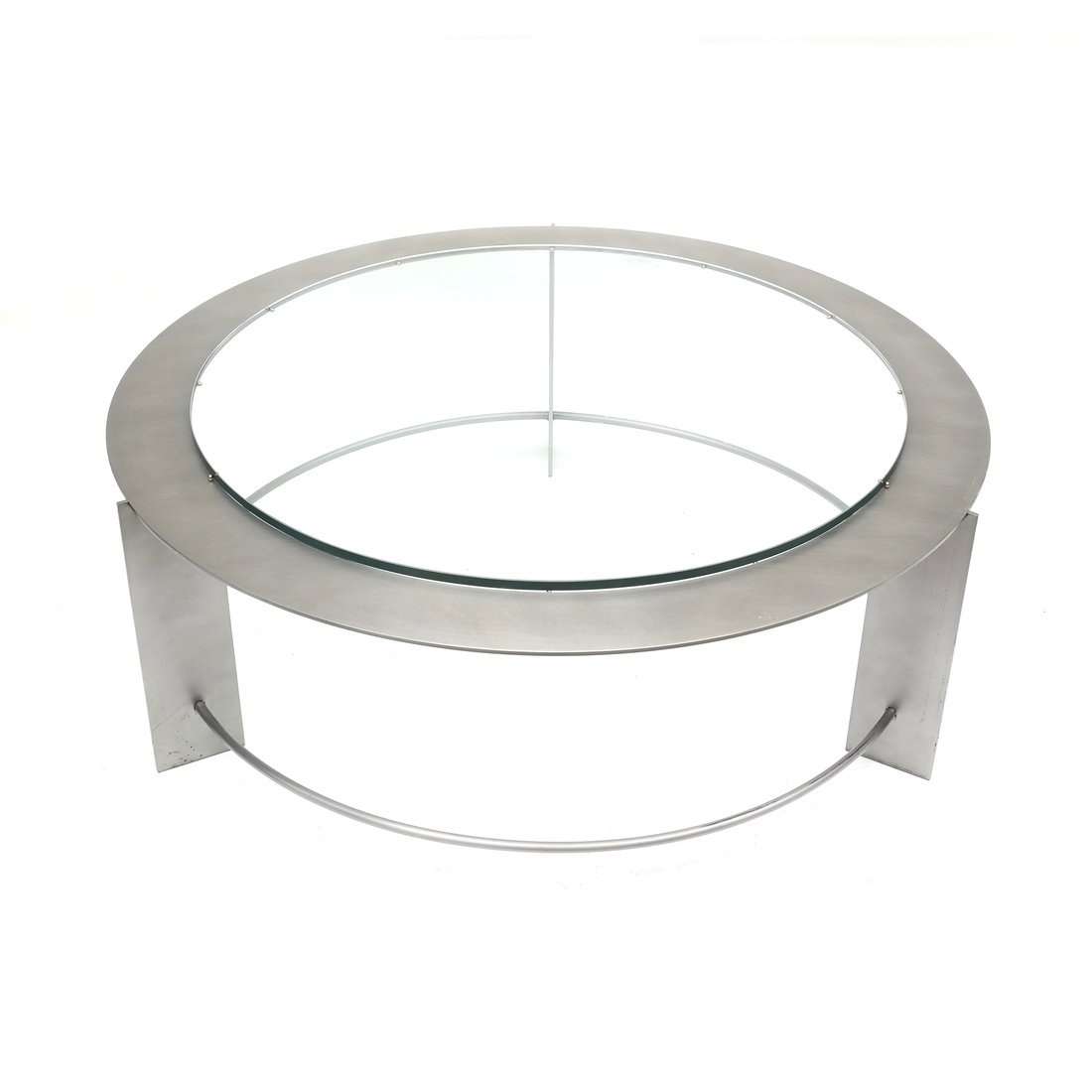 Modern Steel and Glass Coffee Table (1 of 6)