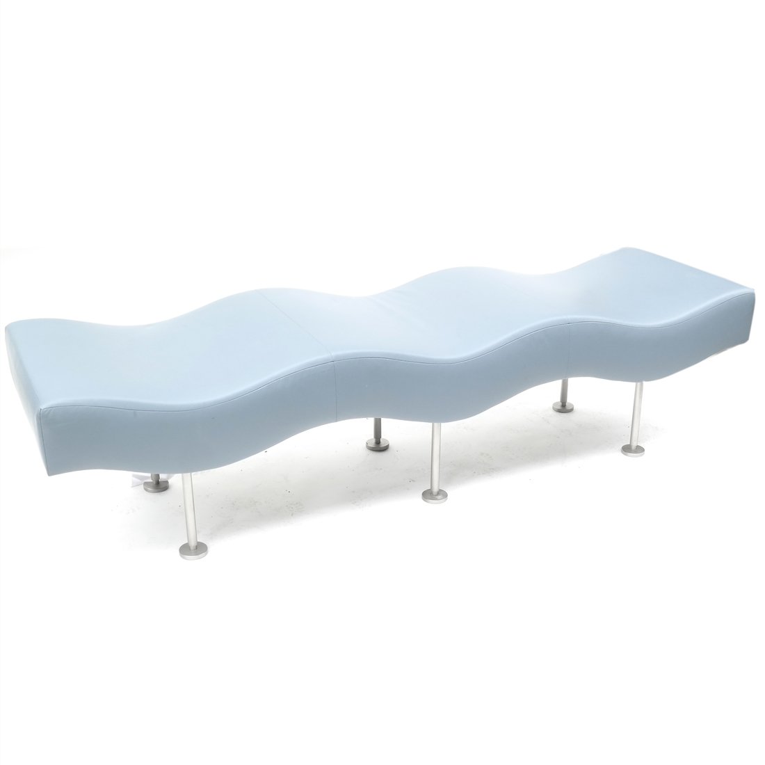 Contemporary Upholstered Waveform Bench (1 of 8)
