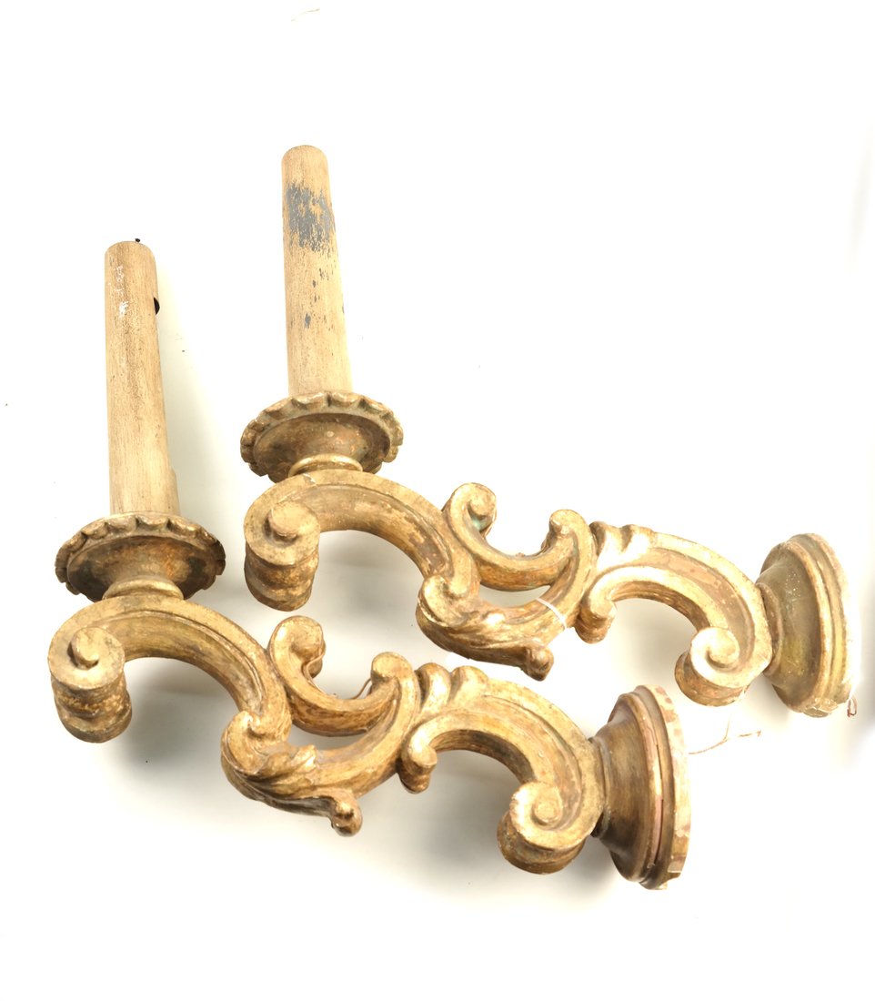 Pair Continental Baroque Style Sconces (1 of 6)