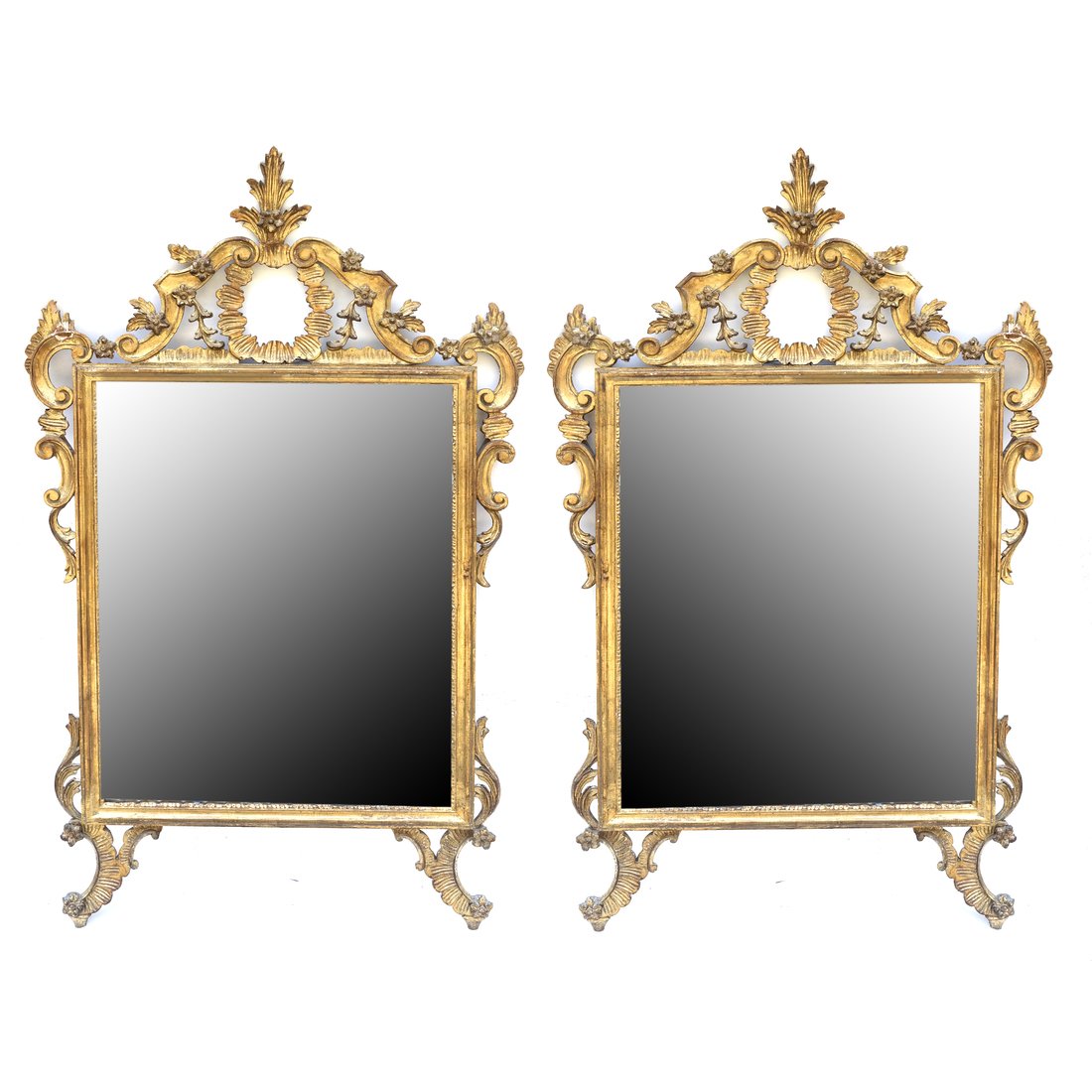 Pair of Carved Gilt Wood Mirrors (1 of 7)