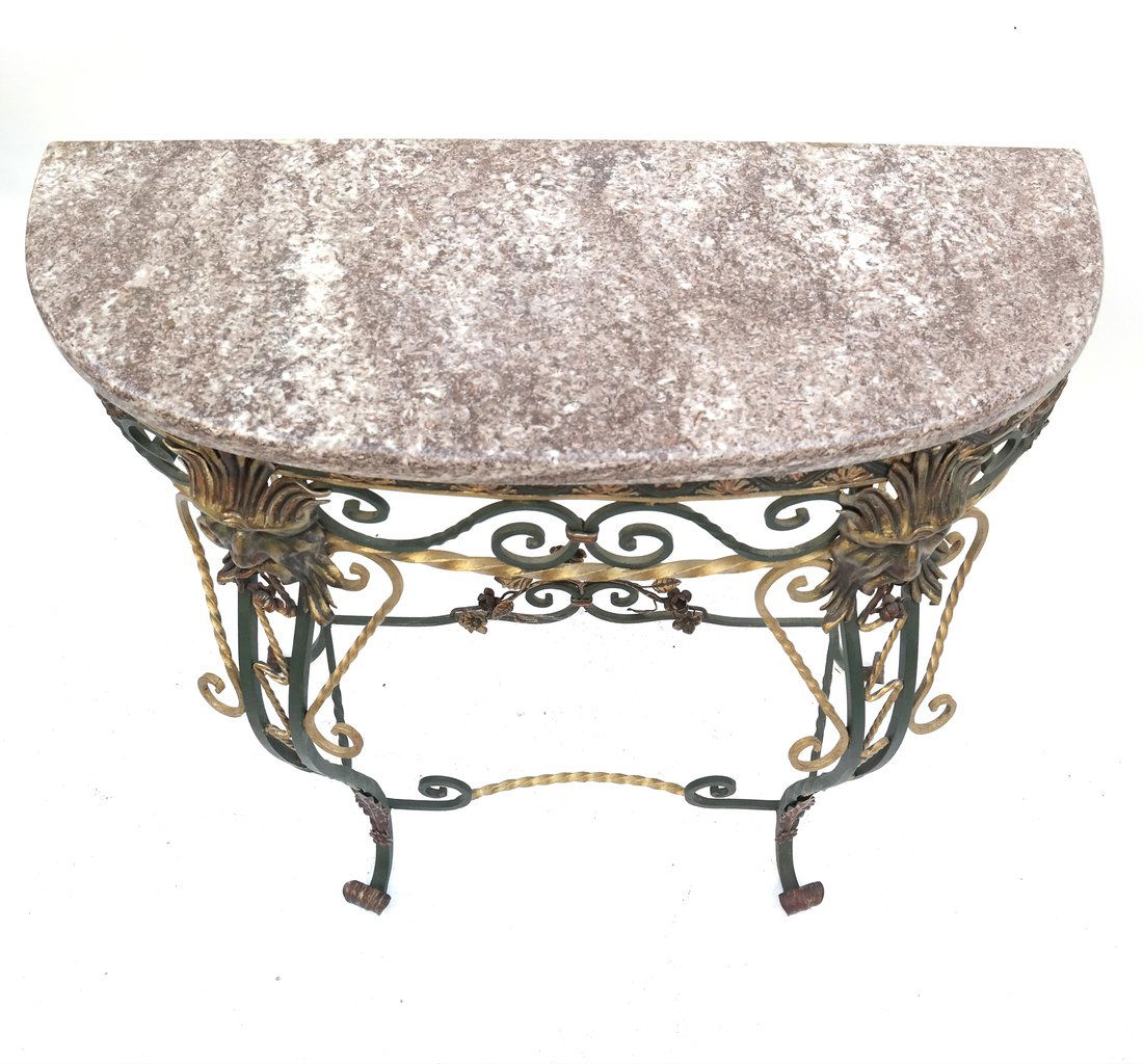Neoclassical Style Painted Iron Console (1 of 6)