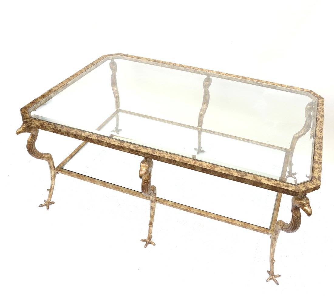 Neoclassical Style Gilt Cocktail Table (1 of 7)