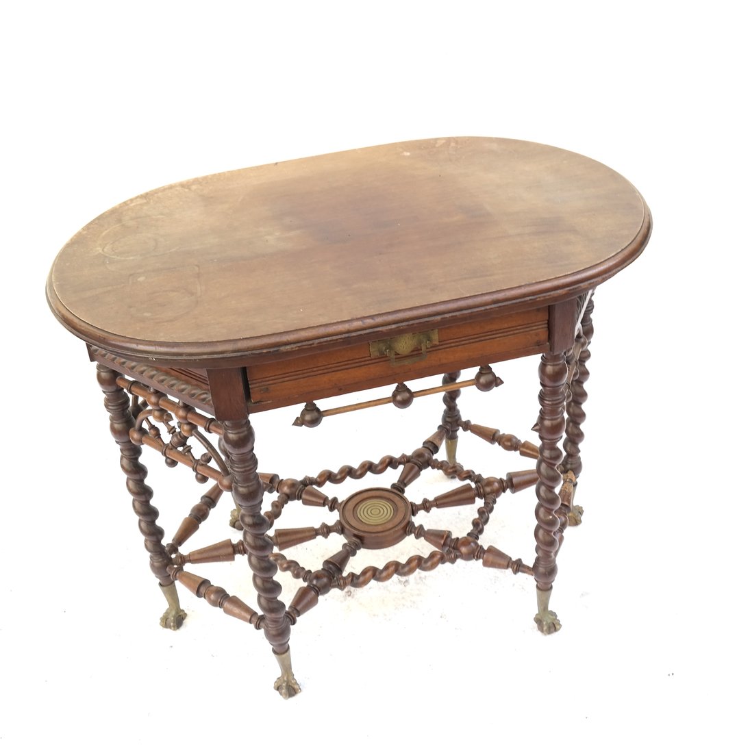 Renaissance Revival Style Oval Table (1 of 10)