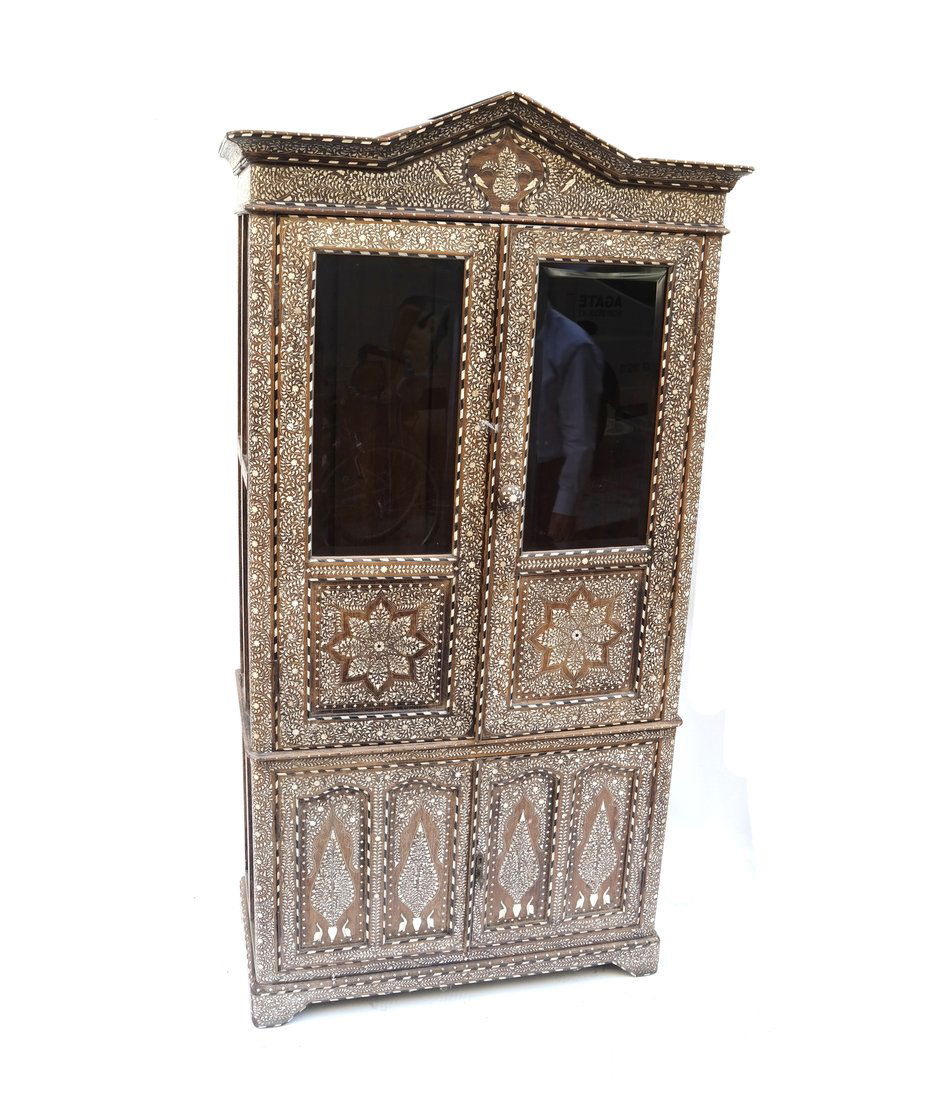Syrian Inlaid Four Door Cabinet (1 of 10)