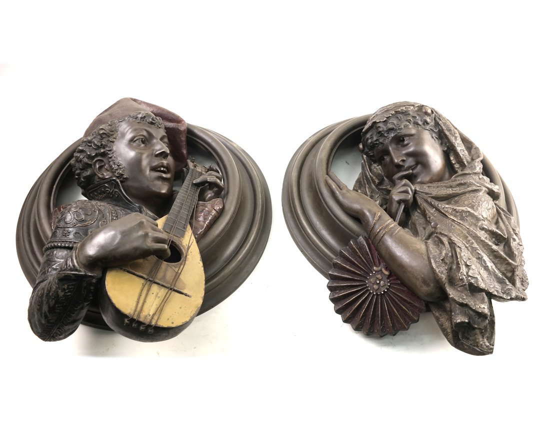 Pair of Metal Figural Reliefs (1 of 10)