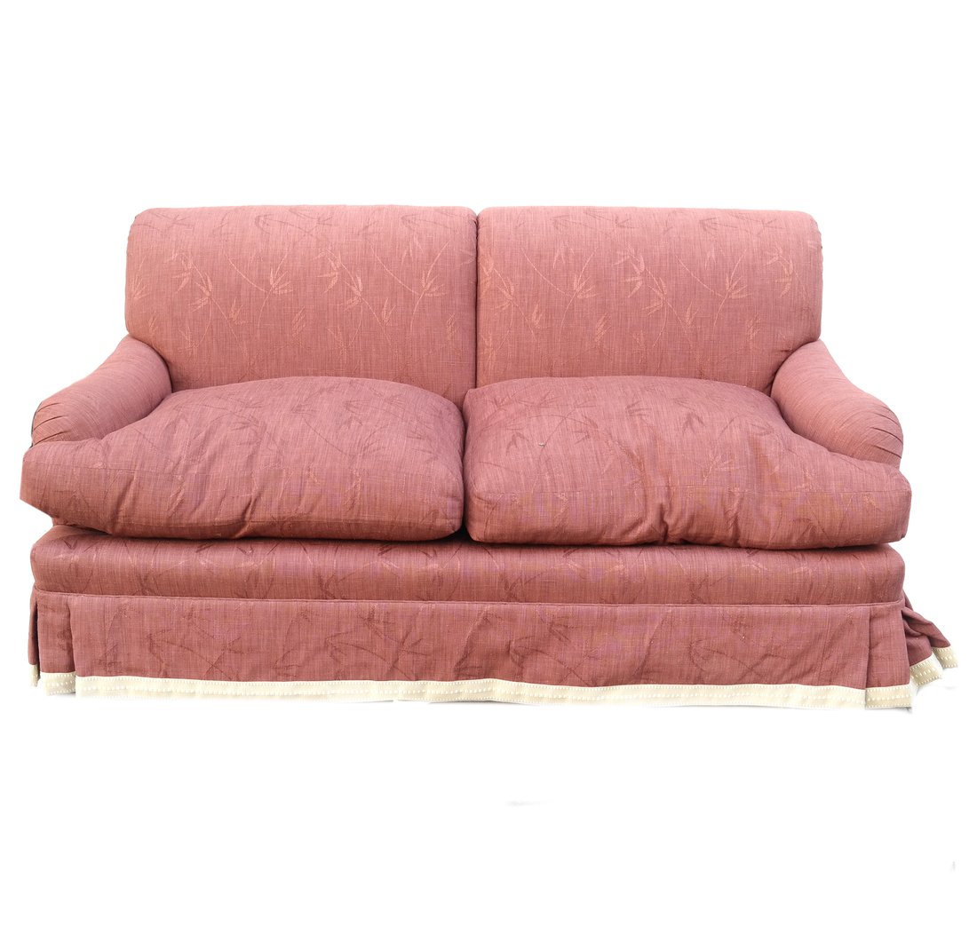 Red Upholstered Sofa (1 of 7)