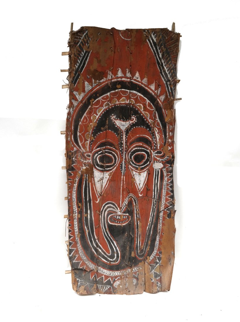 African Mask Painting on Bark (1 of 6)