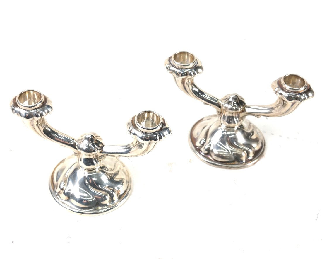 Pair of Continental Silver Candelabra (1 of 6)