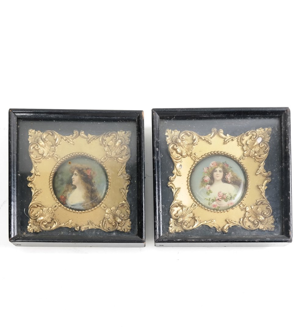 Pair of Miniature Female Portraits (1 of 8)