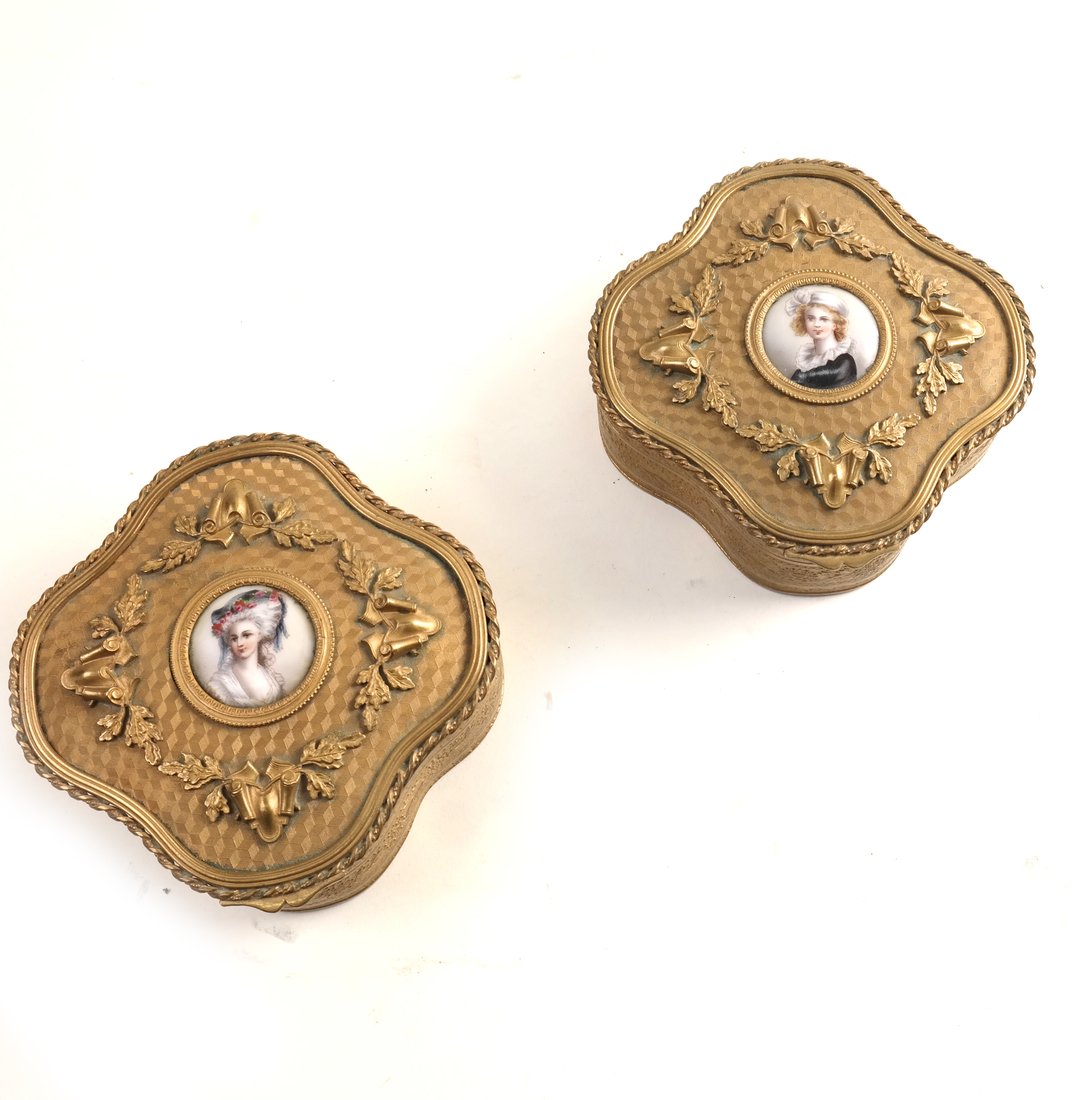 2 Similar French Gilt Dresser Boxes (1 of 10)