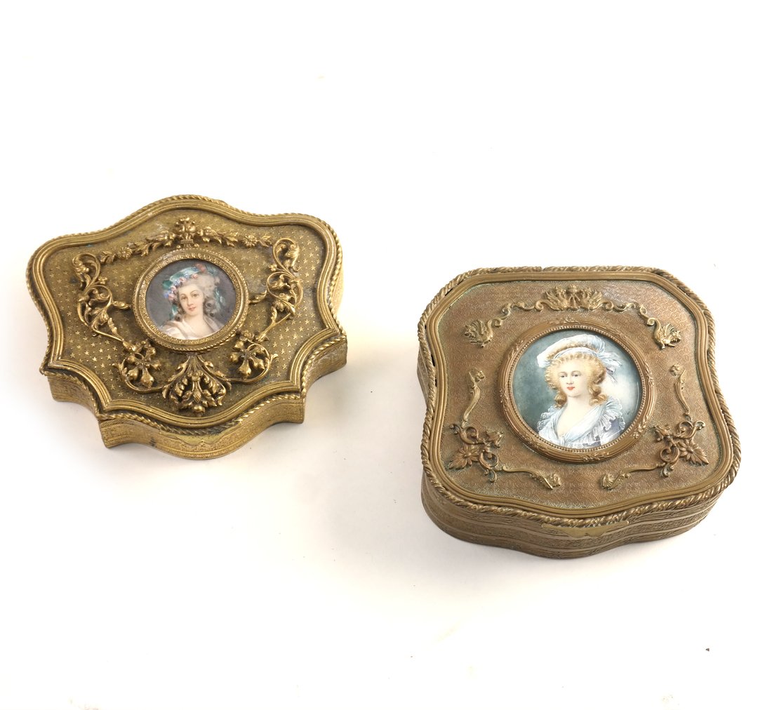 2 French Gilt Metal Dresser Boxes (1 of 10)