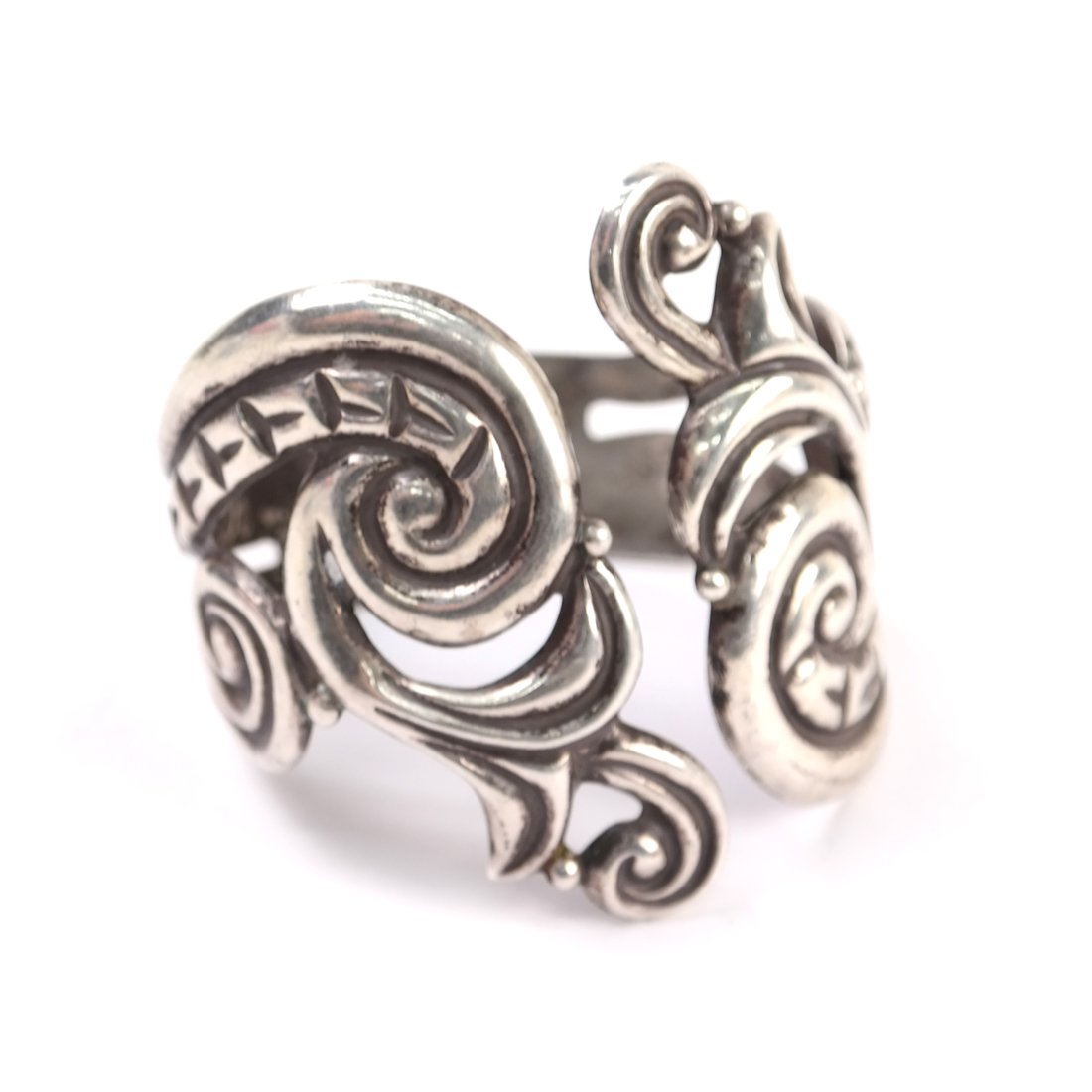 Mexican Silver Signed Bangle (1 of 5)