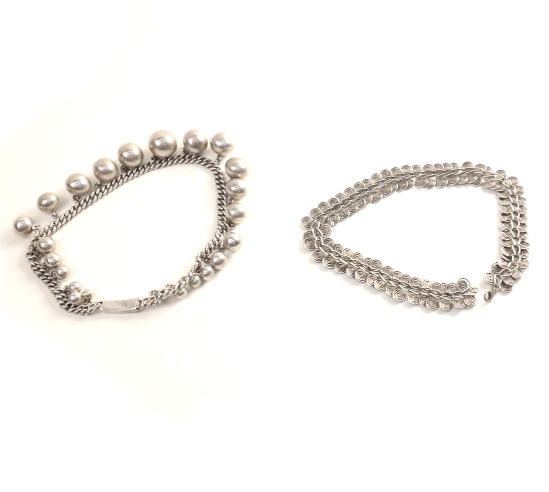 Two Mexican Silver Necklaces (1 of 6)