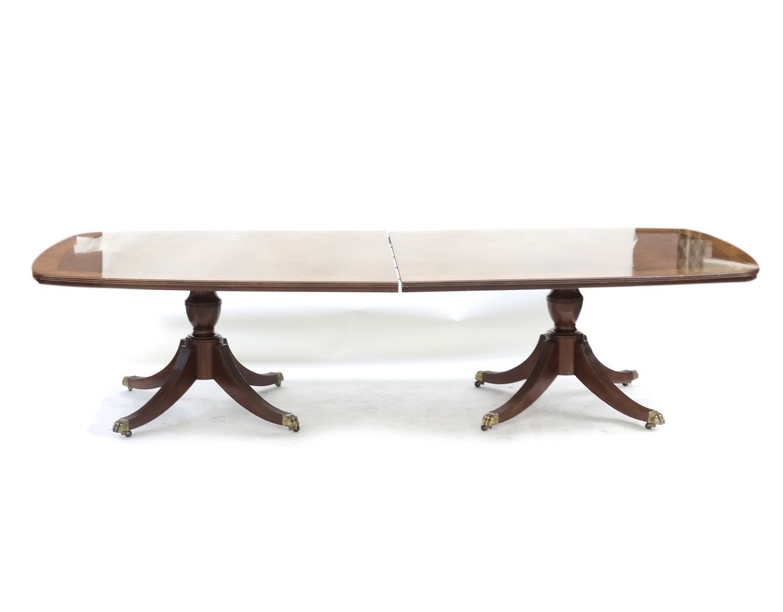 George III Style Pedestal Dining Table (1 of 6)