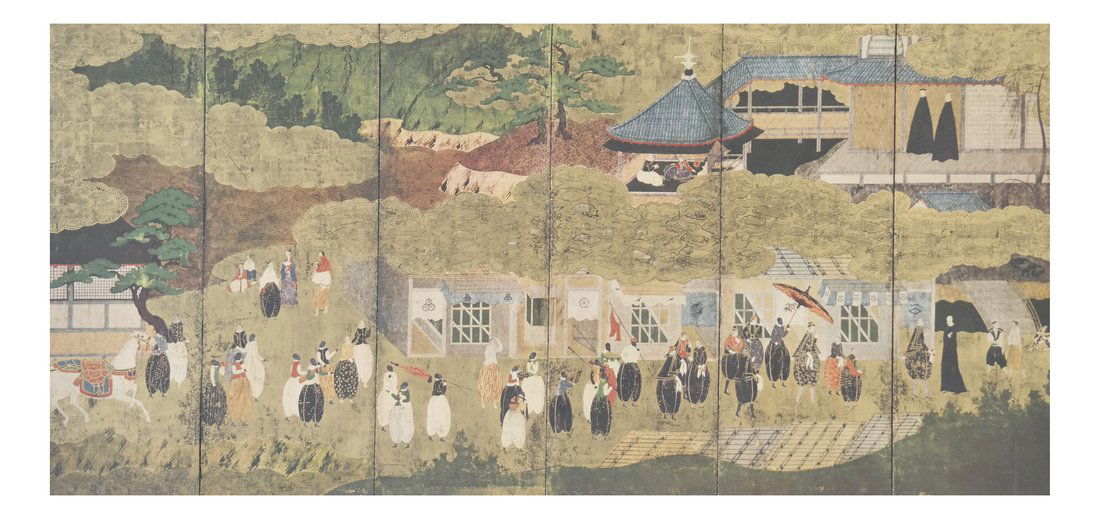 Asian 6- Panel Table Screen (1 of 8)