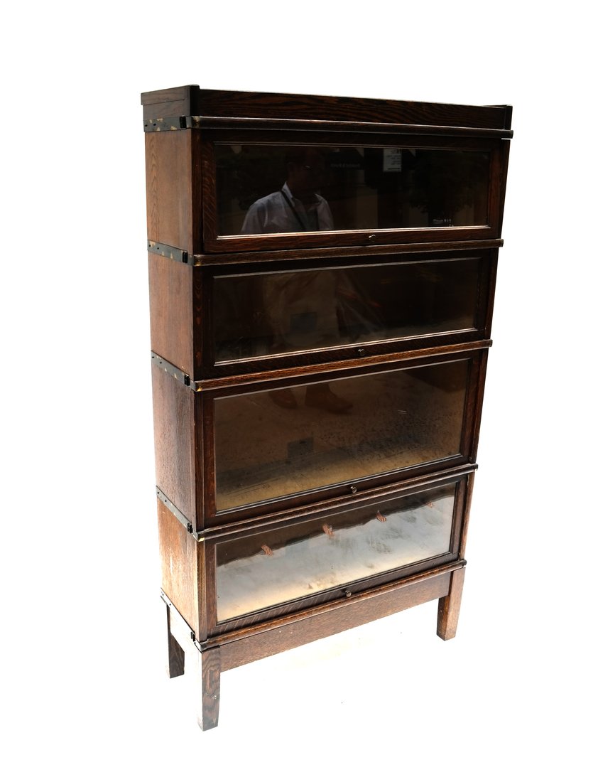 Oak and Glass 4 Tier Book Case (1 of 8)