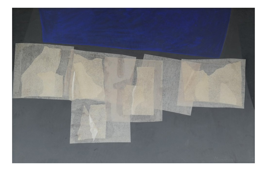 Mixed Media Abstract Collage, Framed (1 of 4)