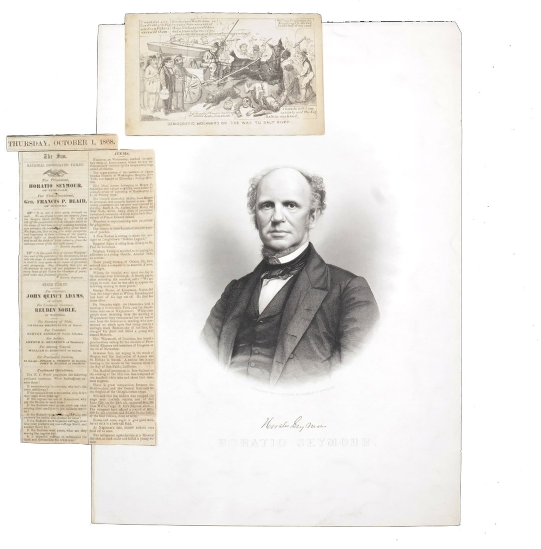 Horatio Seymour 1868 Campaign Items & Others (1 of 7)