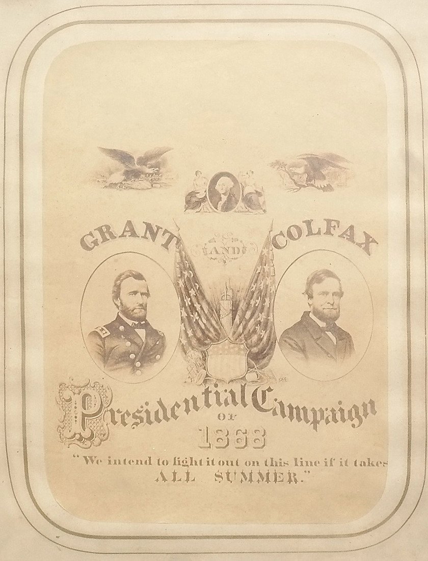 U.S. Grant & S. Colfax 1868 Large Format Albumen Jugate (1 of 8)