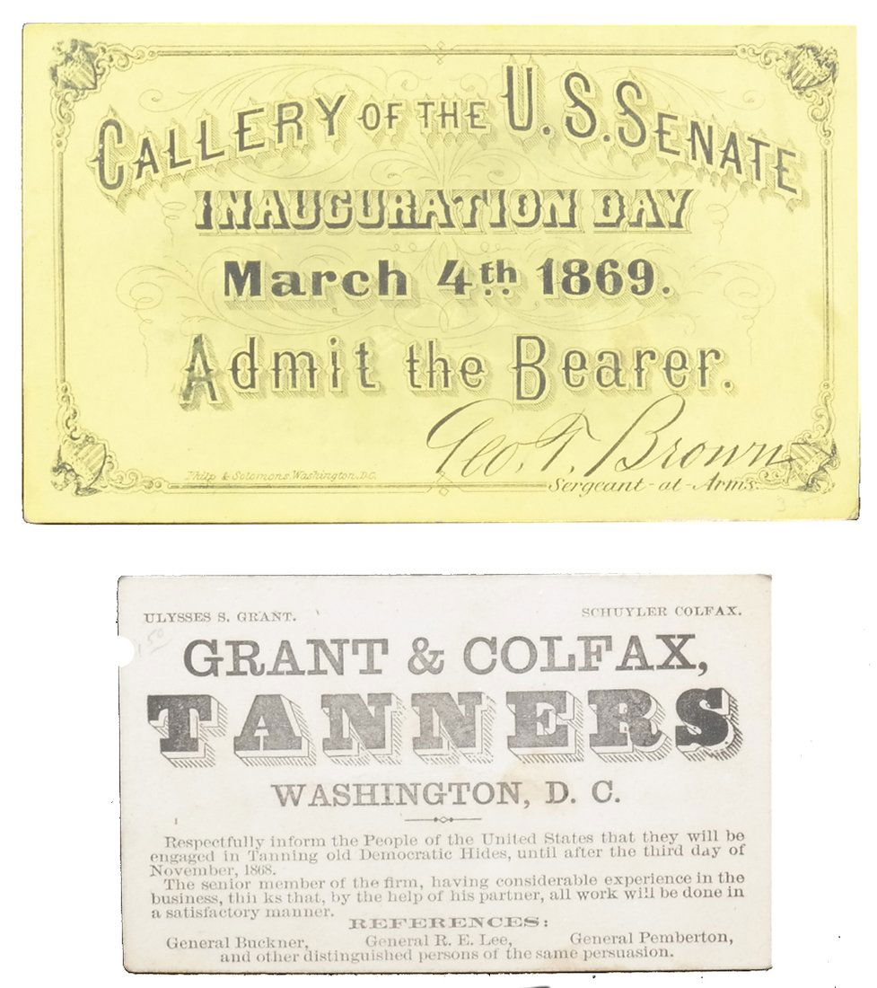U.S. Grant 1868 & 1869 Campaign Card & Inauguration (1 of 5)