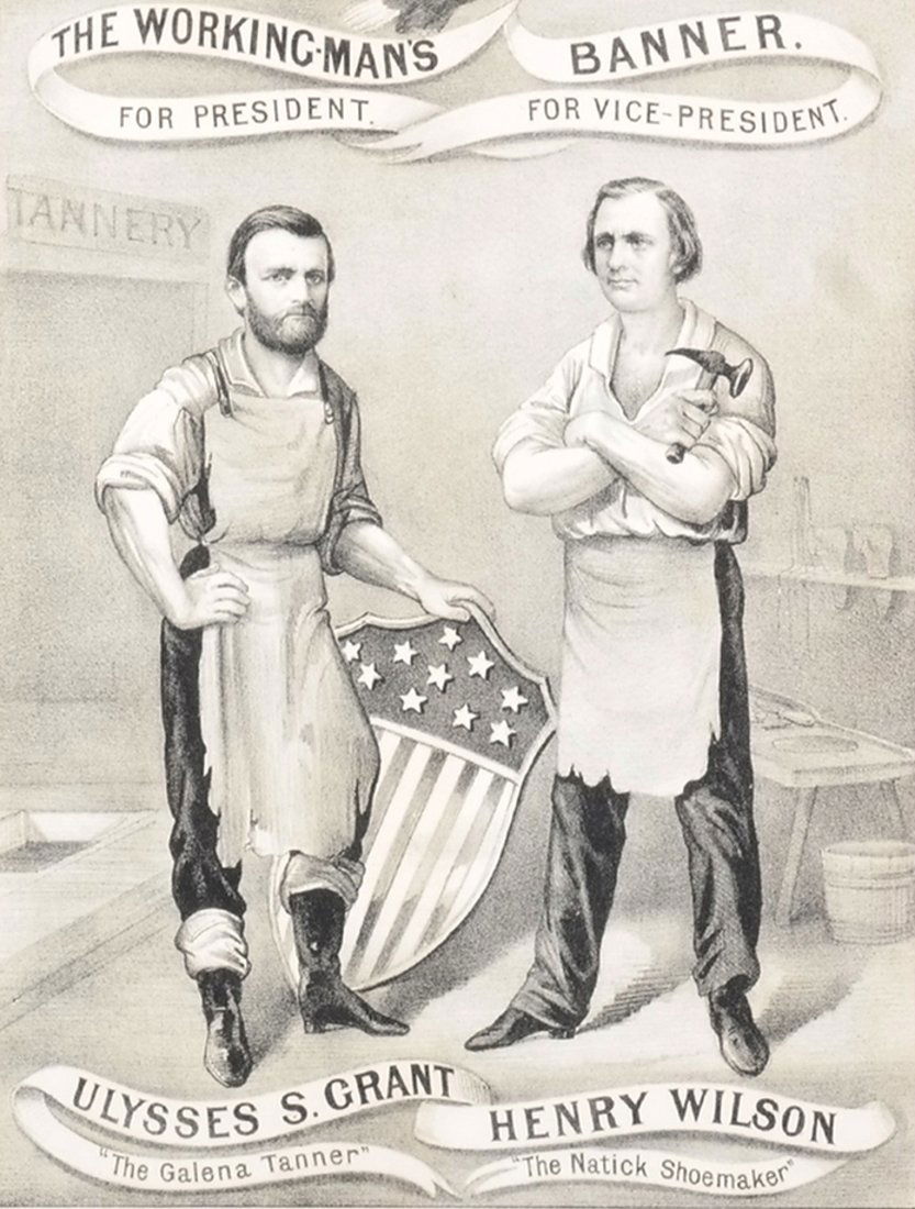 U.S. Grant & H. Wilson 1872 Working-Man's Banner (1 of 10)