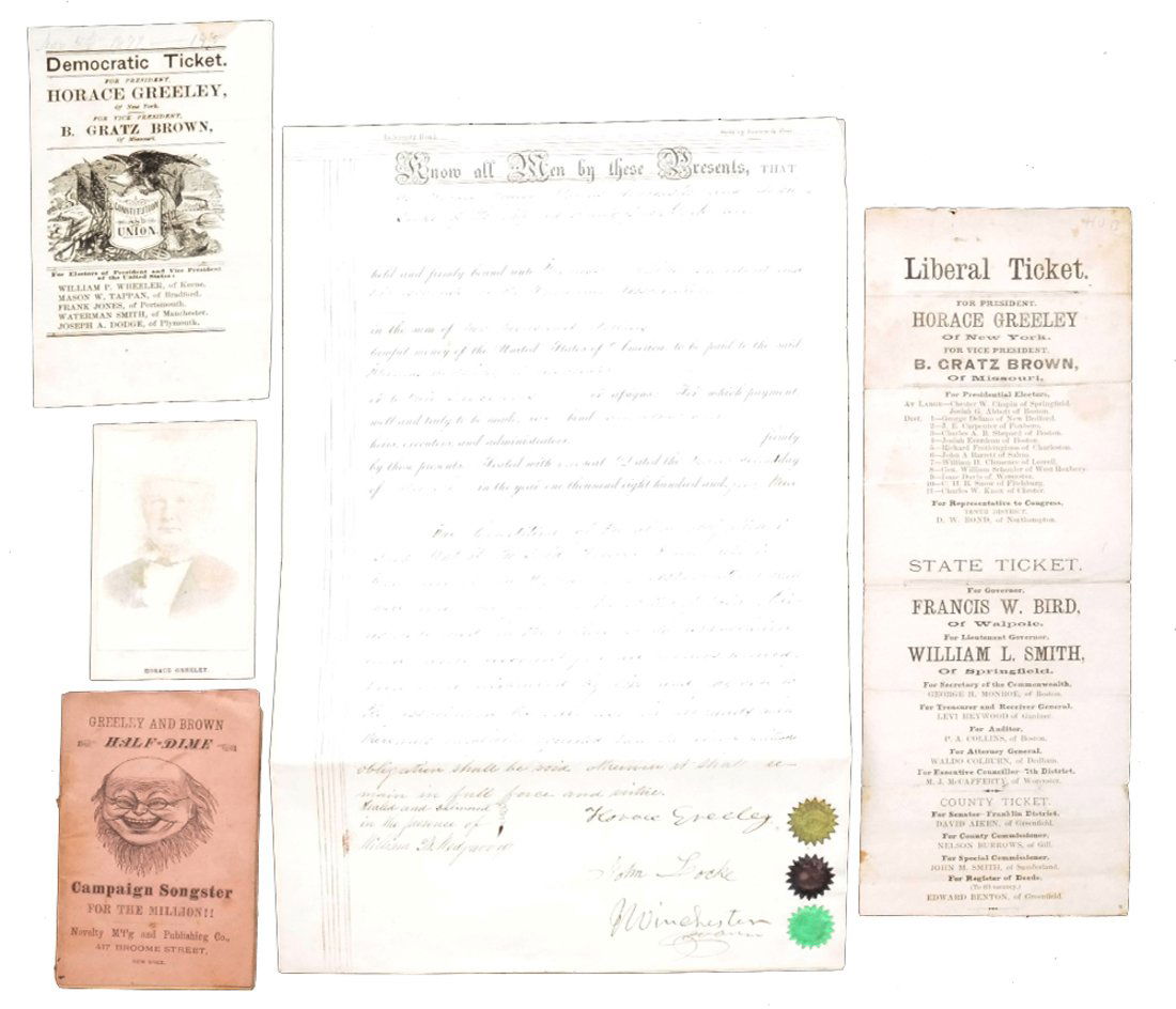 Horace Greeley 1872 Campaign Ephemera & Others (1 of 10)