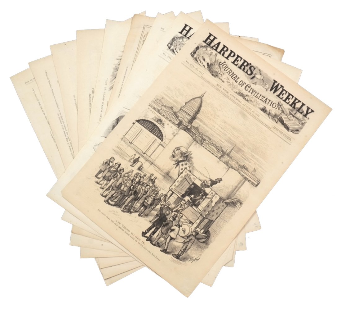 Assorted Harper's Weekly Leaves (1872 & 1874) (1 of 8)