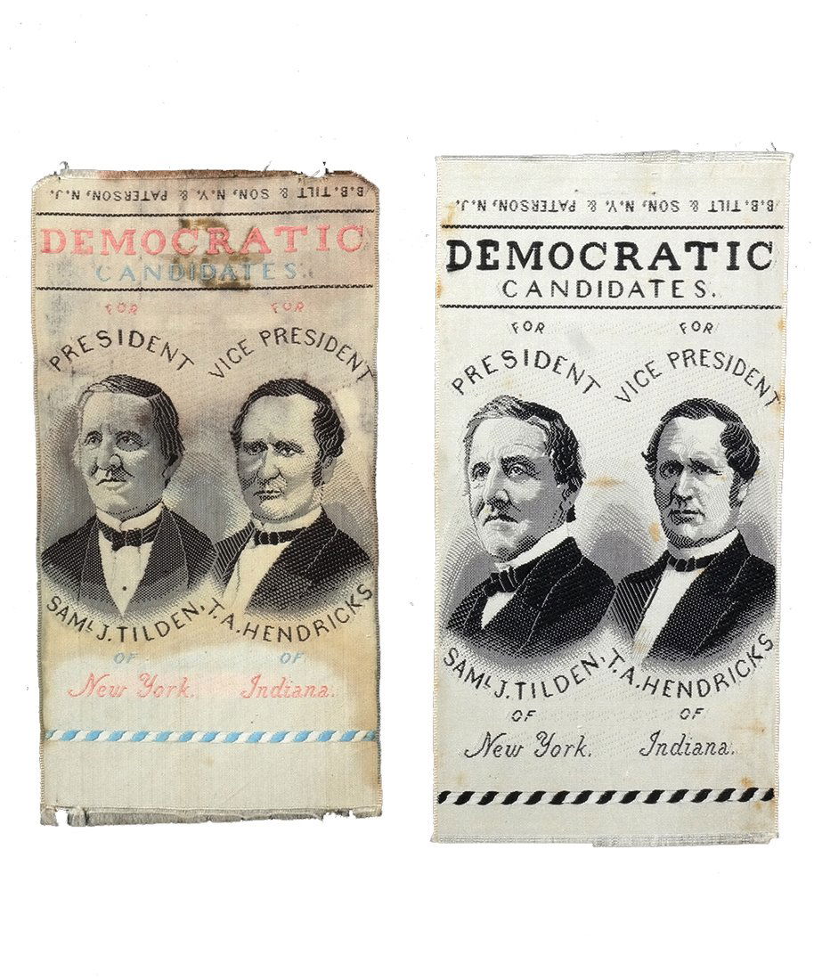 S.J. Tilden & T.A. Hendricks Two 1876 Stevengraph (1 of 10)