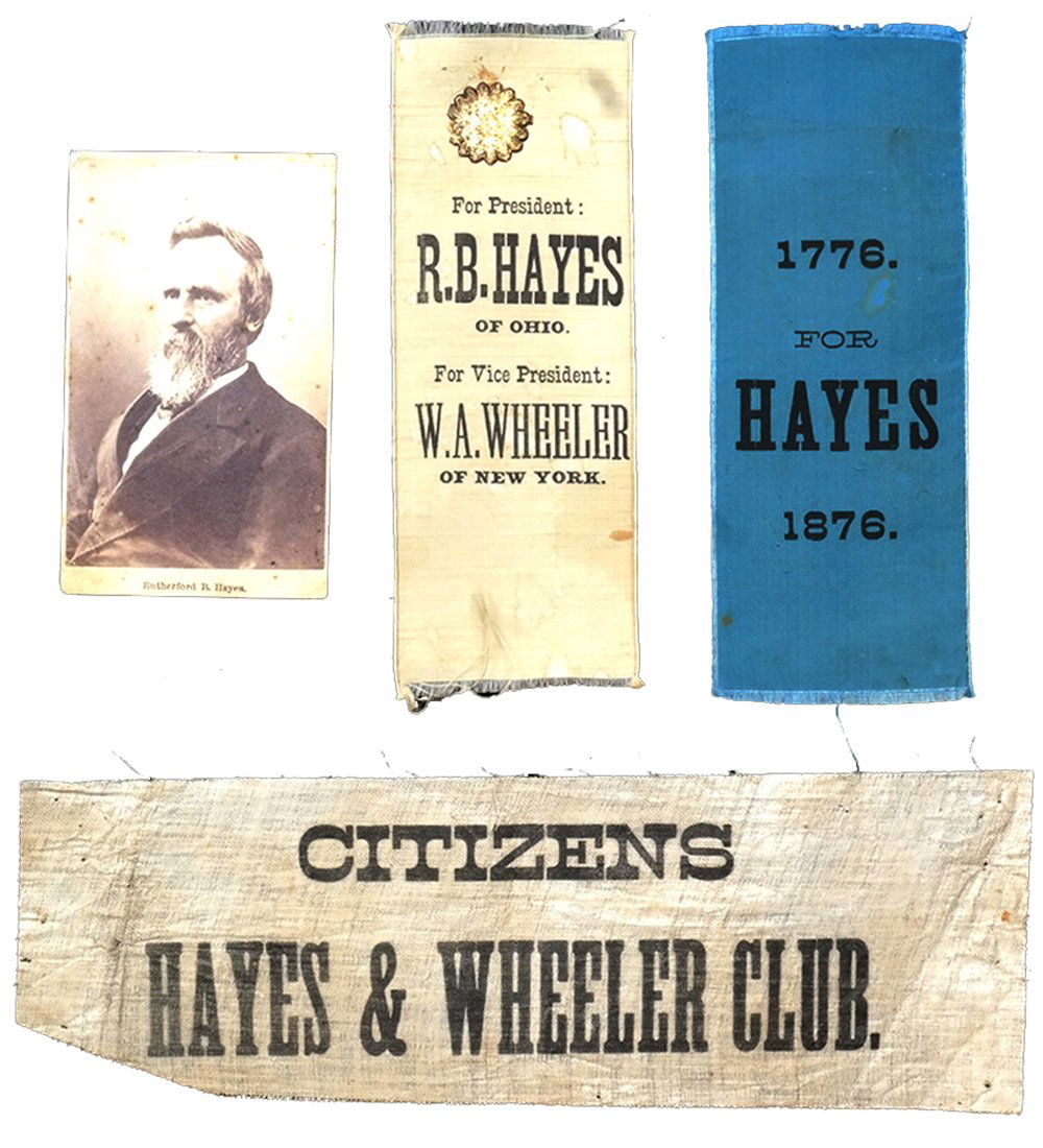 R.B. Hayes & W.A. Wheeler 1876 RIbbons and CDV (1 of 10)