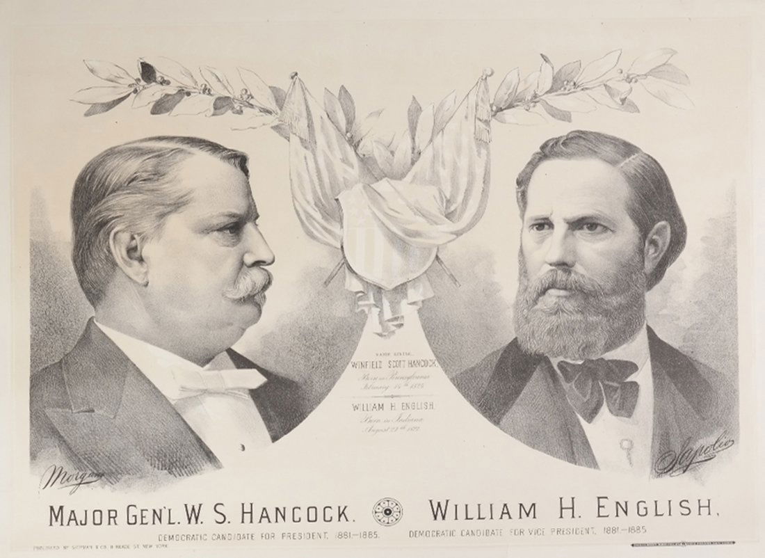 W.S. Hancock & Wm.H. English - Large Jugate Poster (1 of 10)