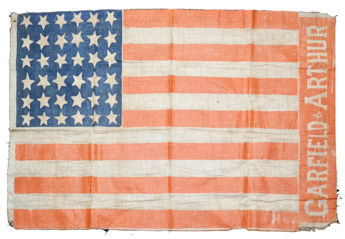 J.A. Garfield & C.A. Arthur 1880 Campaign Parade Flag (1 of 10)