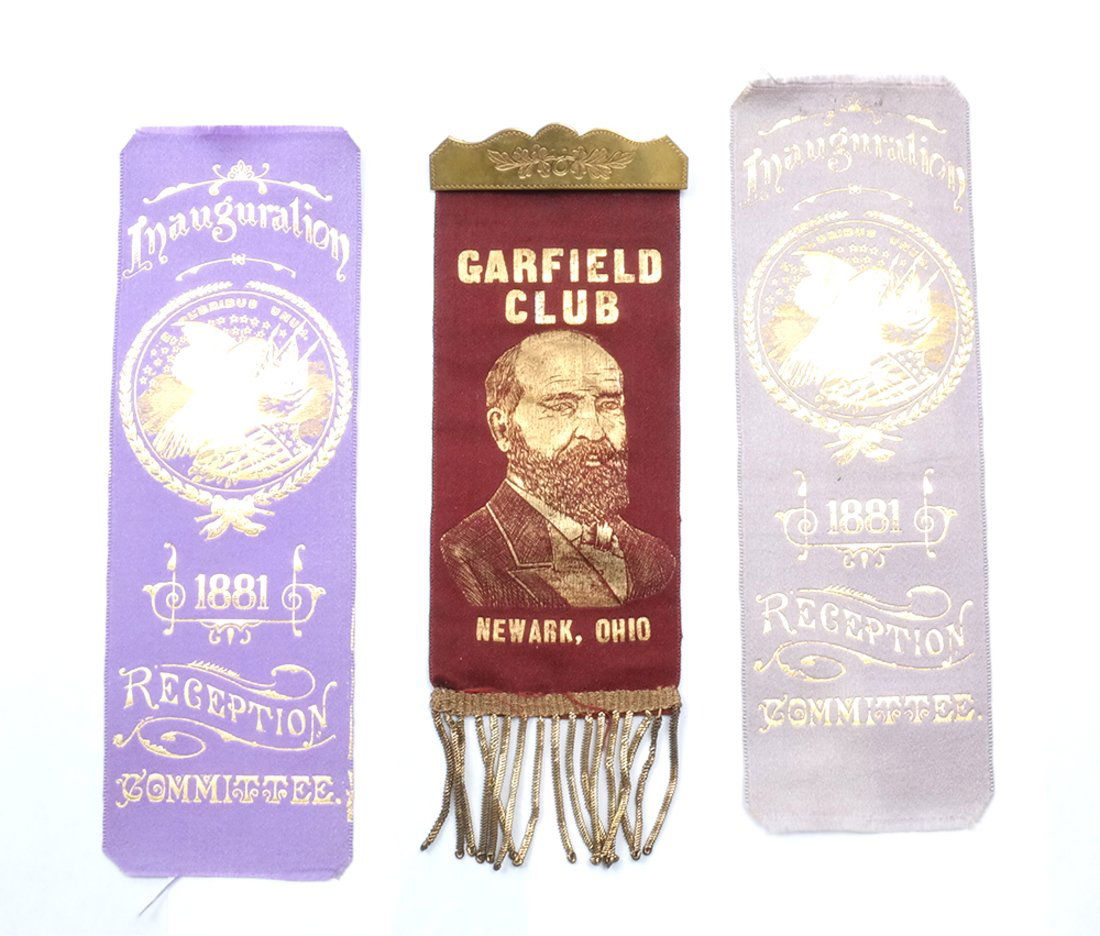 James A. Garfield 1880 & 1881 Gilt-Stamped RIbbons (1 of 9)