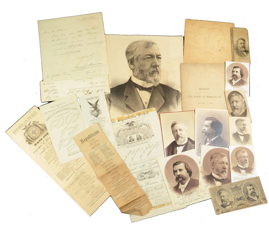 J.G. Blaine & J.A. Logan 1884 Campaign Ephemera (1 of 9)