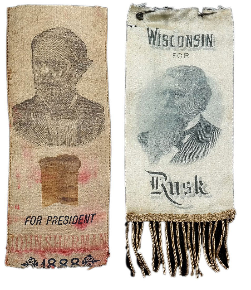 1888 Republican Convention Nominee Ribbons - Sherman (1 of 9)