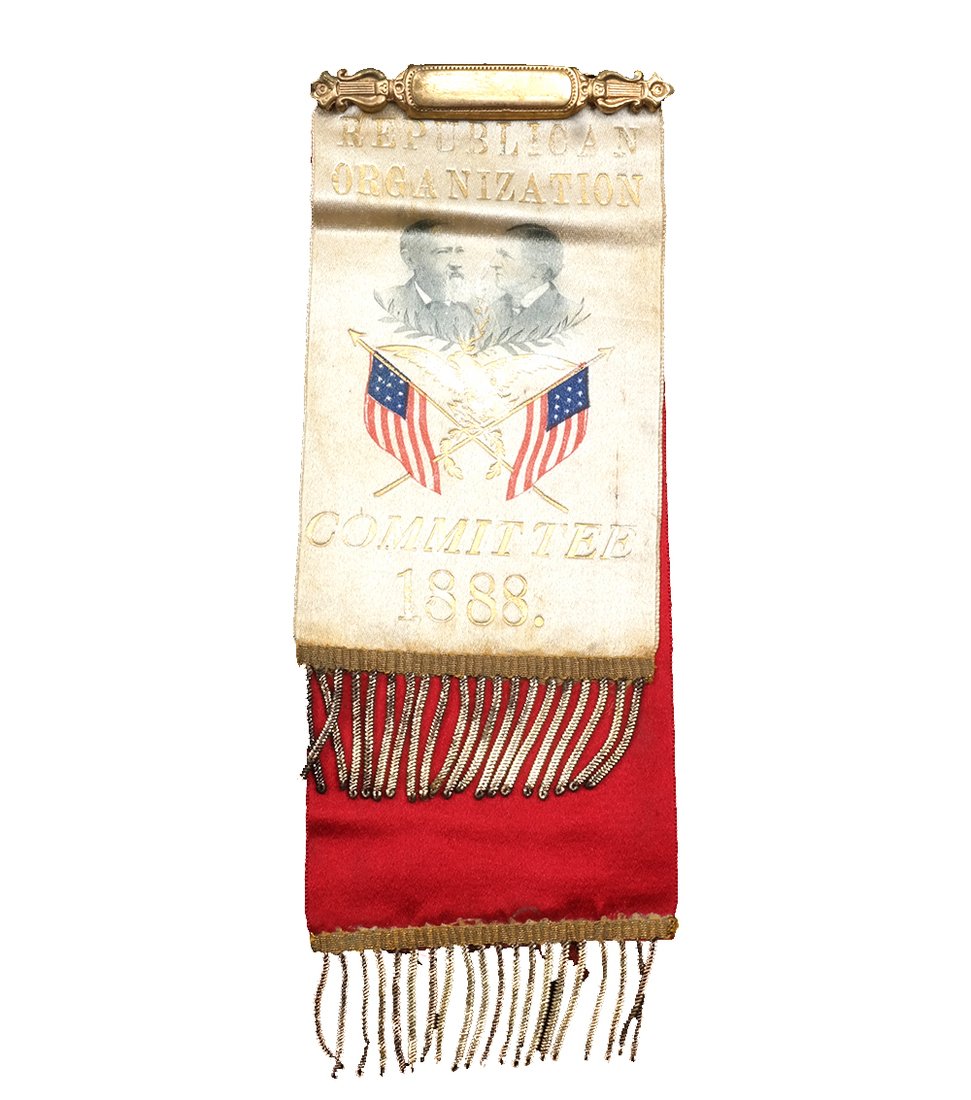 B. Harrison & L.P. Morton 1888 Campaign Jugate Ribbon (1 of 6)